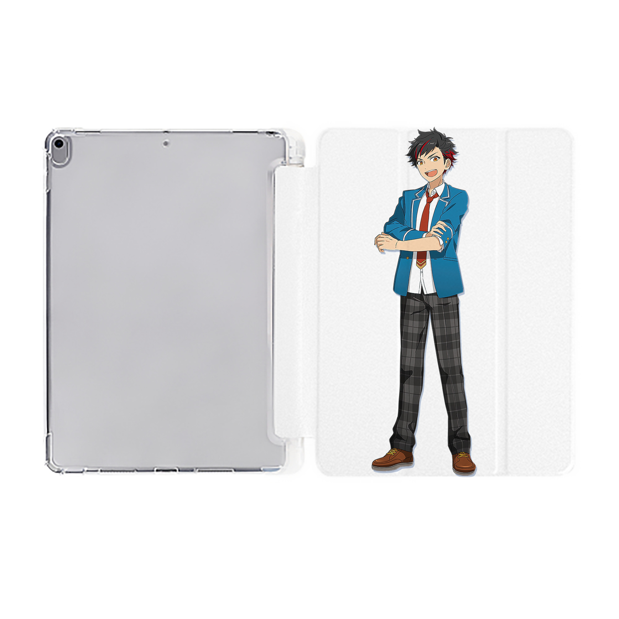 （画像用） あんさんぶるスターズ! Ensemble Stars IPad ケース ペン収納付き 三つ折りスタンド PUレザー×シリコン 対応機種9.5/10.5/10.9インチ